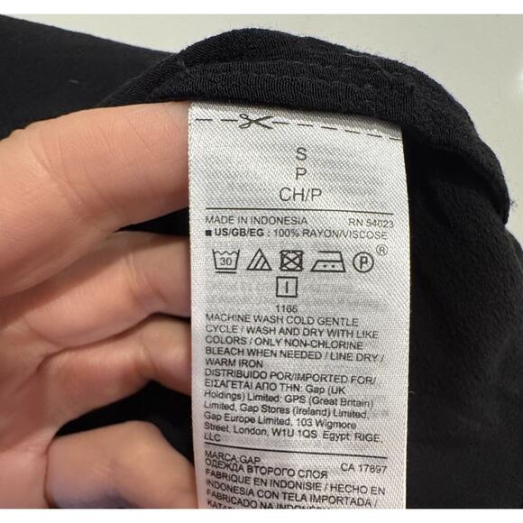 Gap Women’s Size Small Faux Wrap Tie Sleeve Dress V Neck Belted Vacation Coastal - Picture 6 of 6